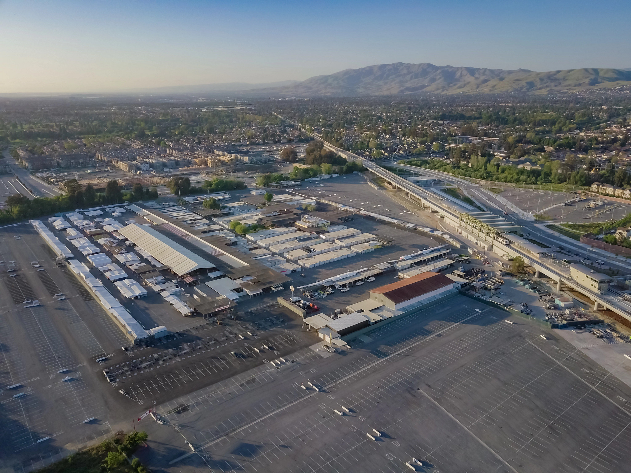 overview of a parking lot in san jose
