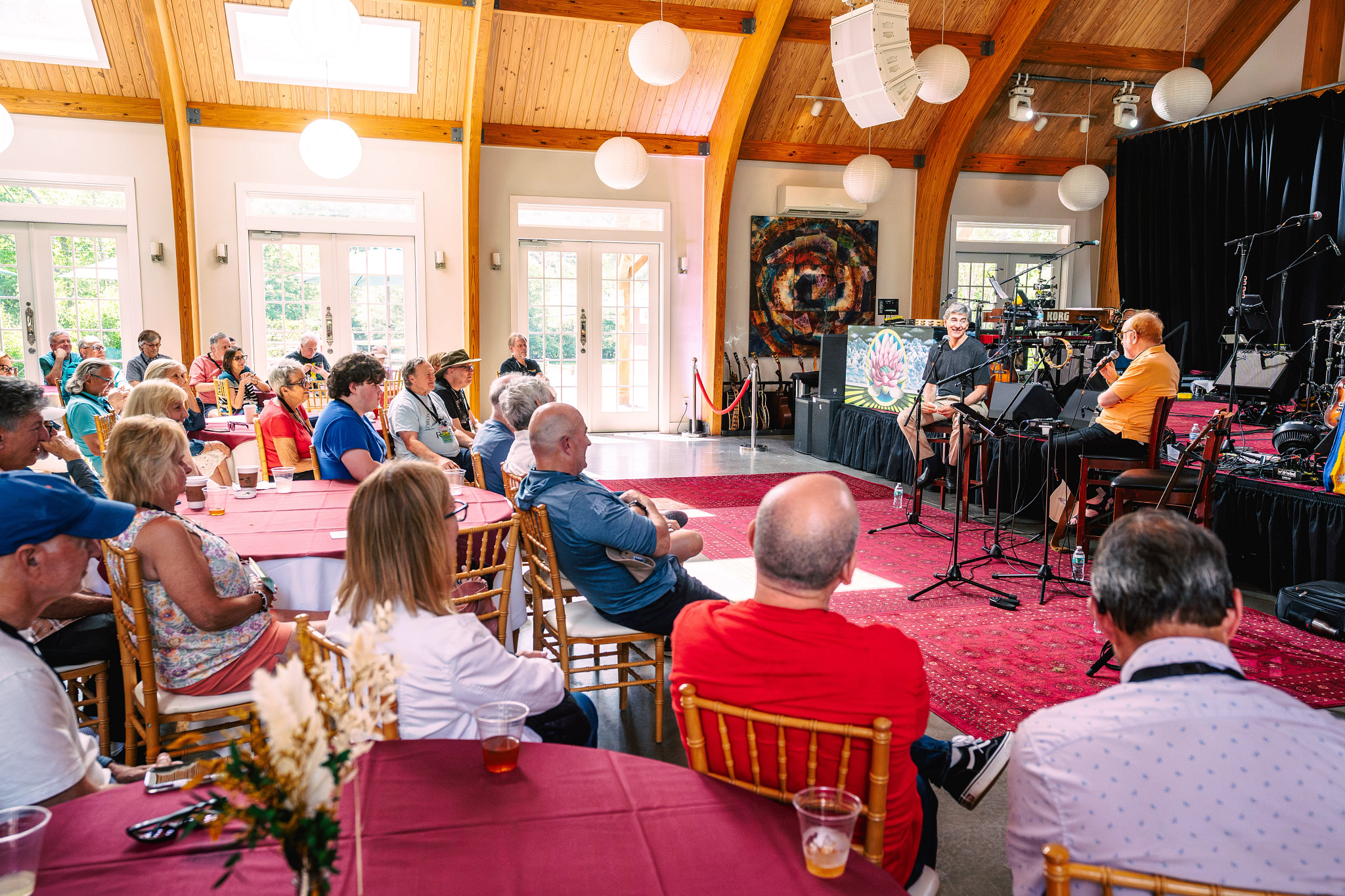 musicians perform in front of an audience