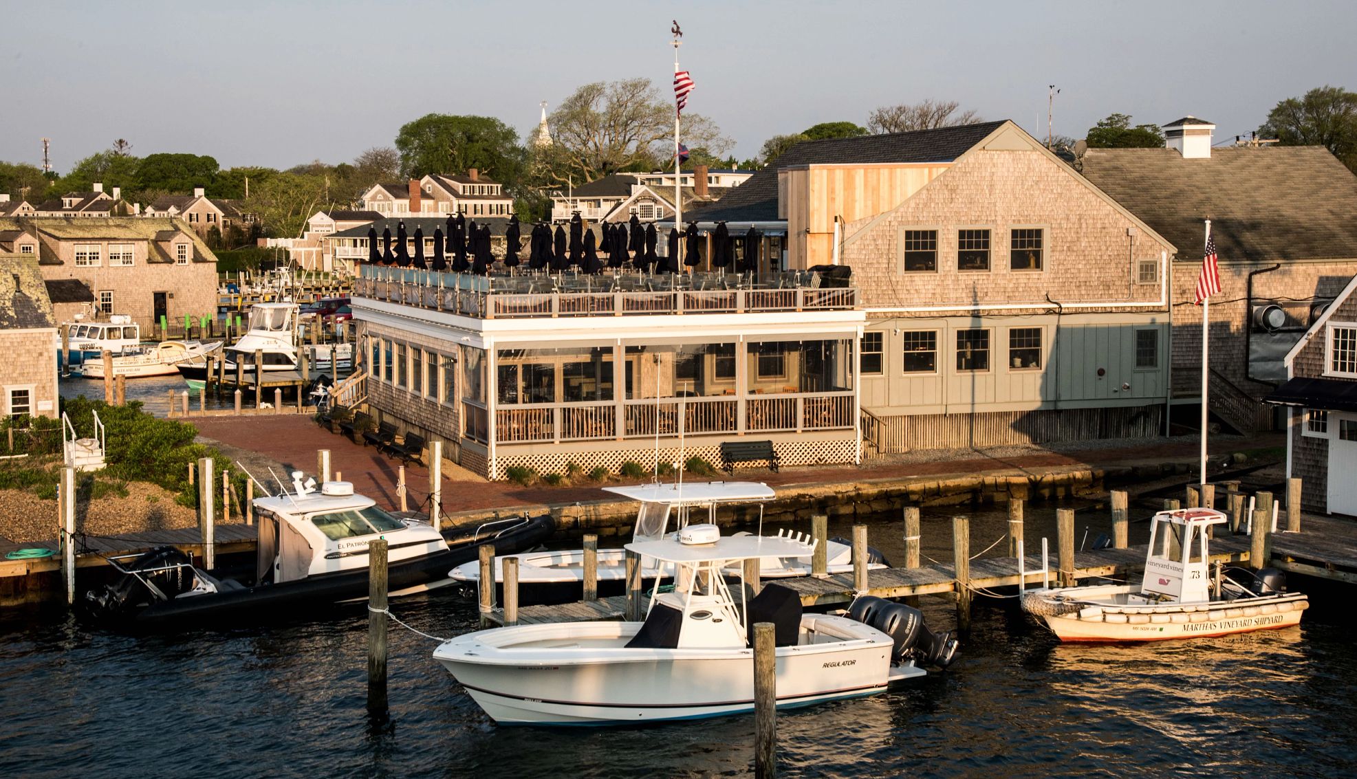 Edgartown Harbor on the eastern end of the Martha's Vineyard