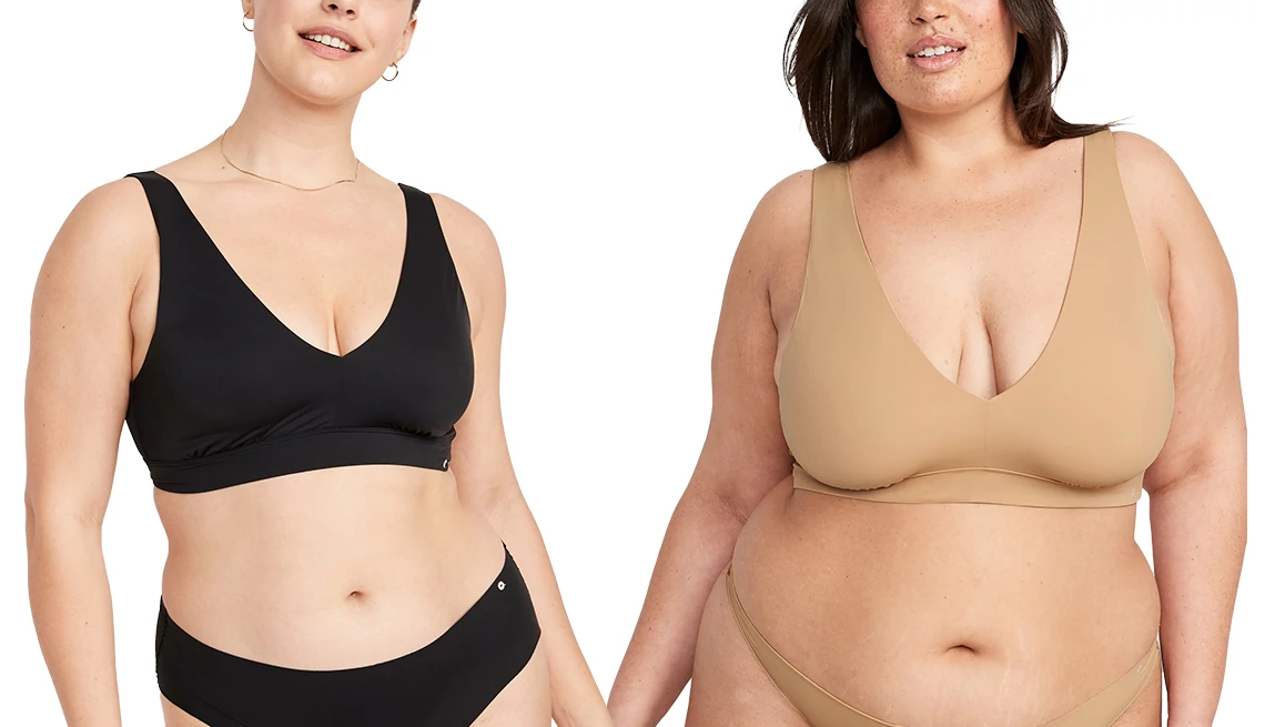 Old Navy Women No-Show Bralette in Black Jack