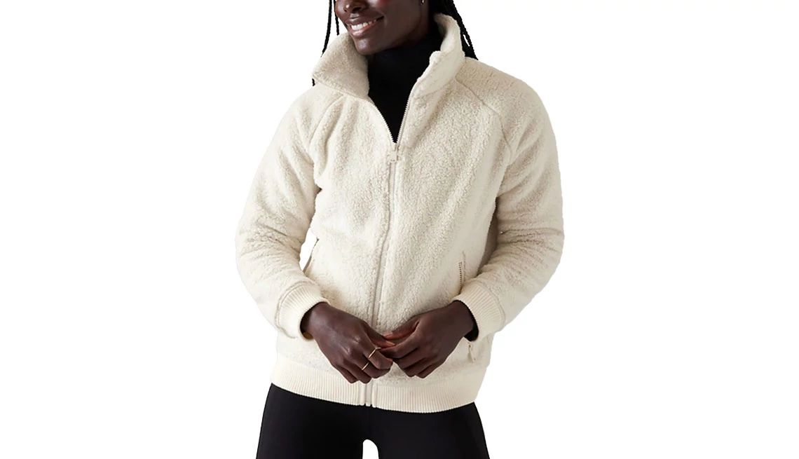 Athleta Tugga Jacket in Cream