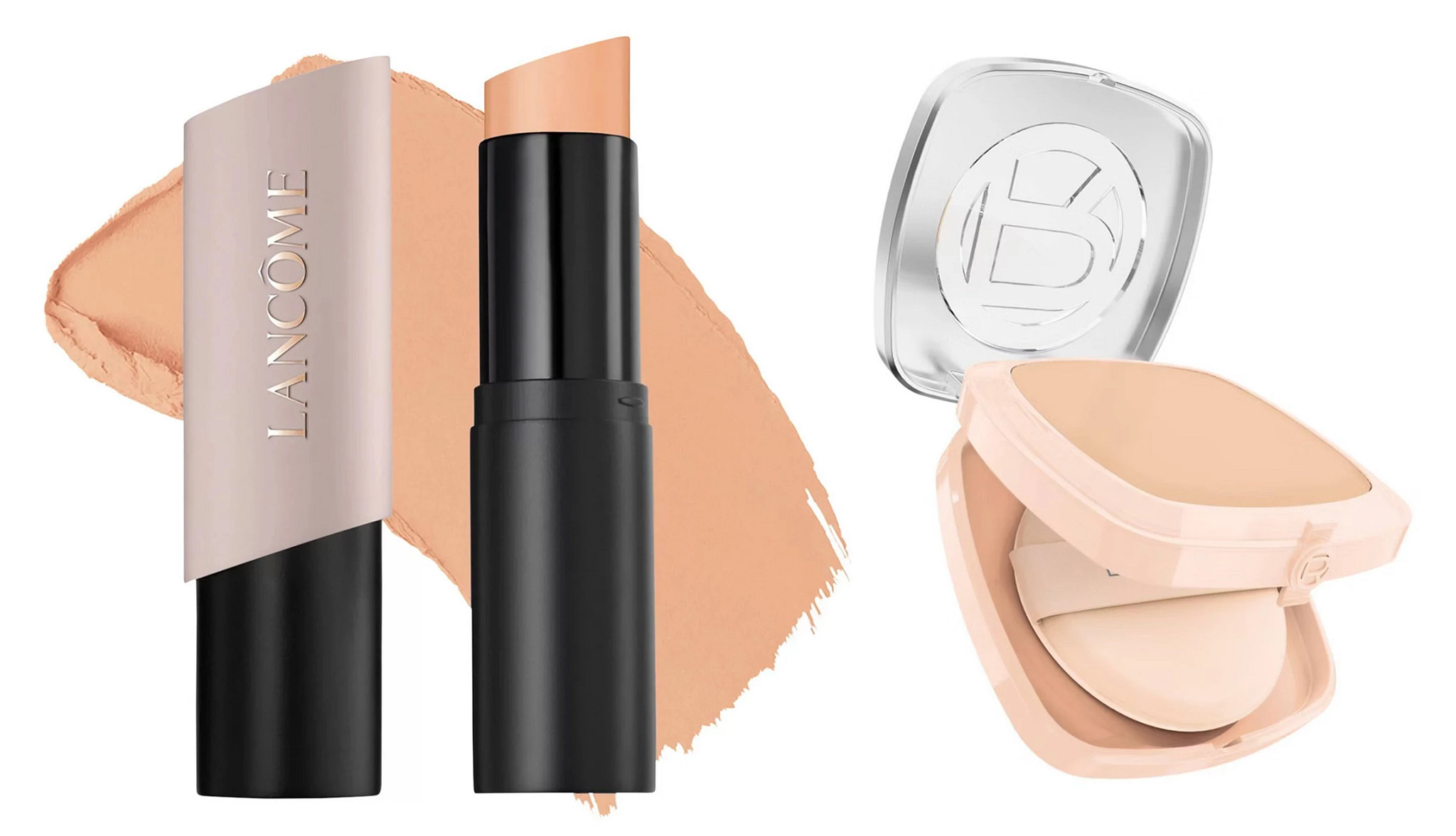 lancome foundation and concealer stick and loreal balm foundation