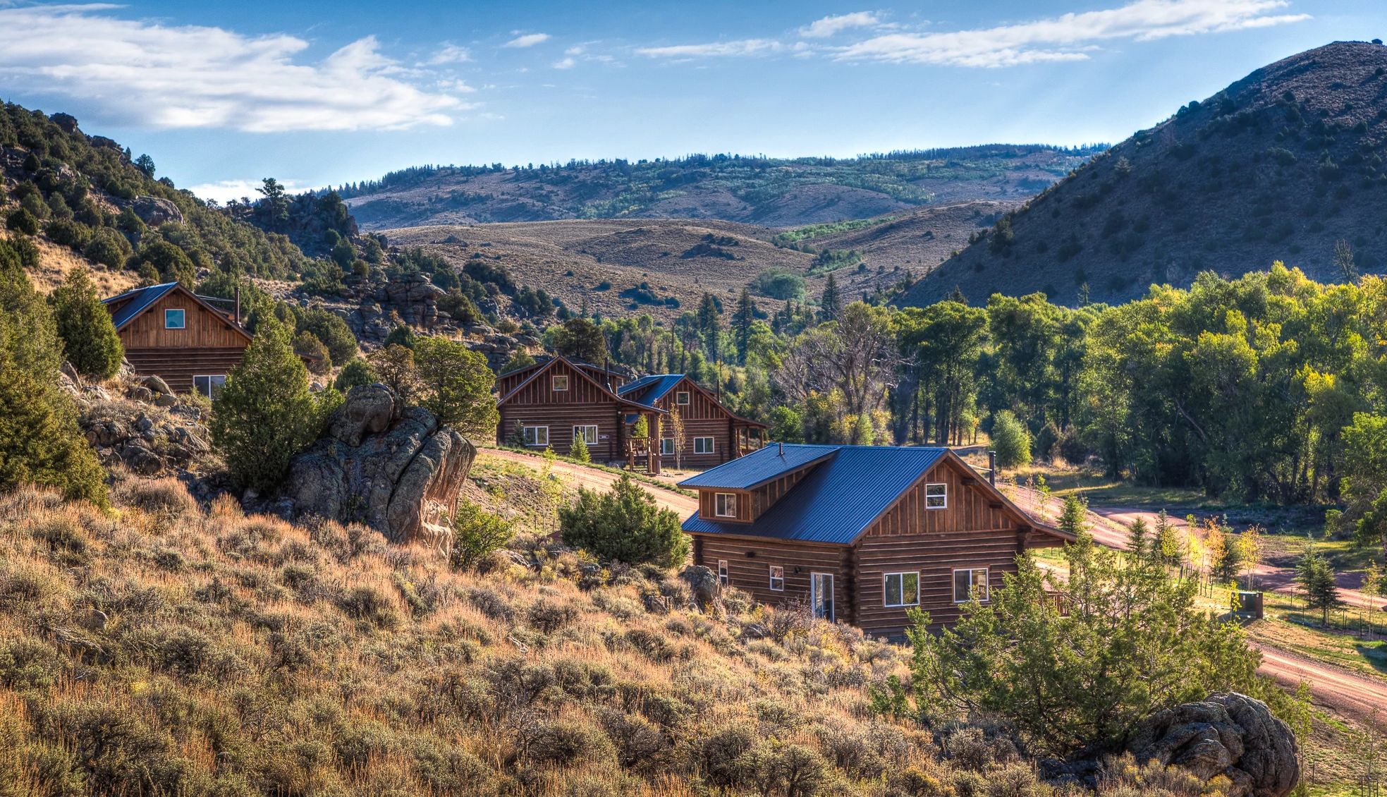 vista aérea de Brush Creek Ranch