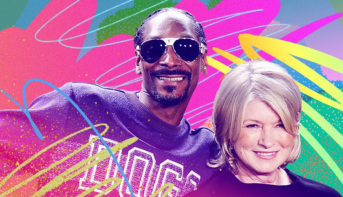 Snoop Dog and Martha Stewart are shown in a photo illustration
