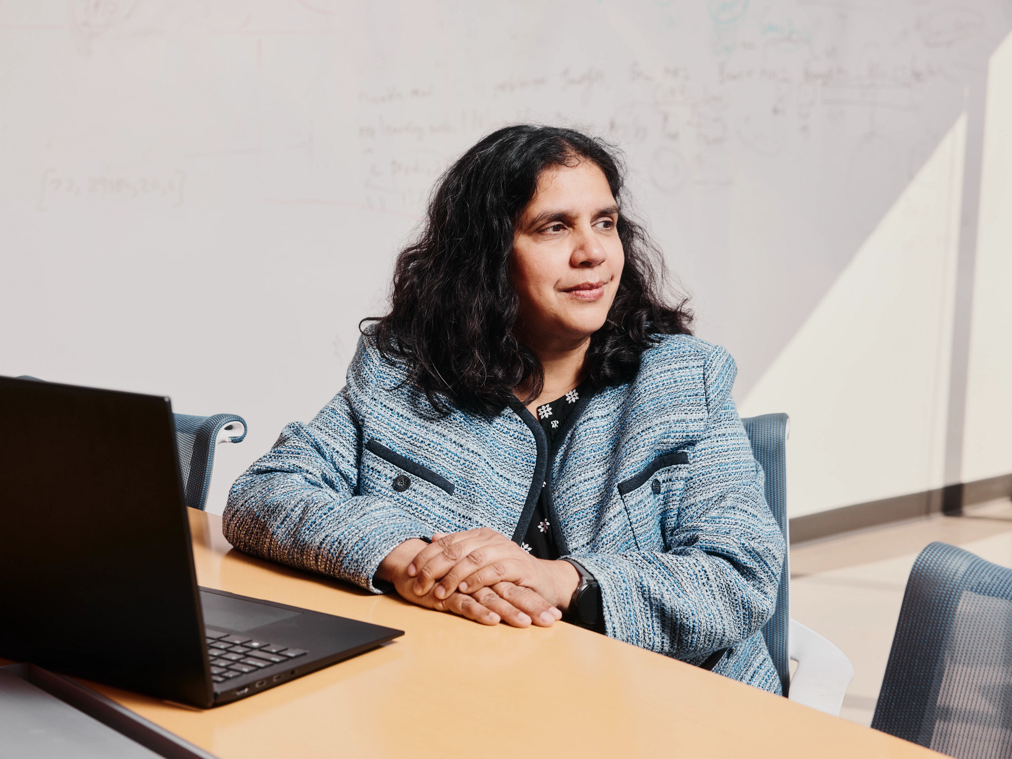Damini Dey at the Cedars-Sinai campus in Los Angeles.