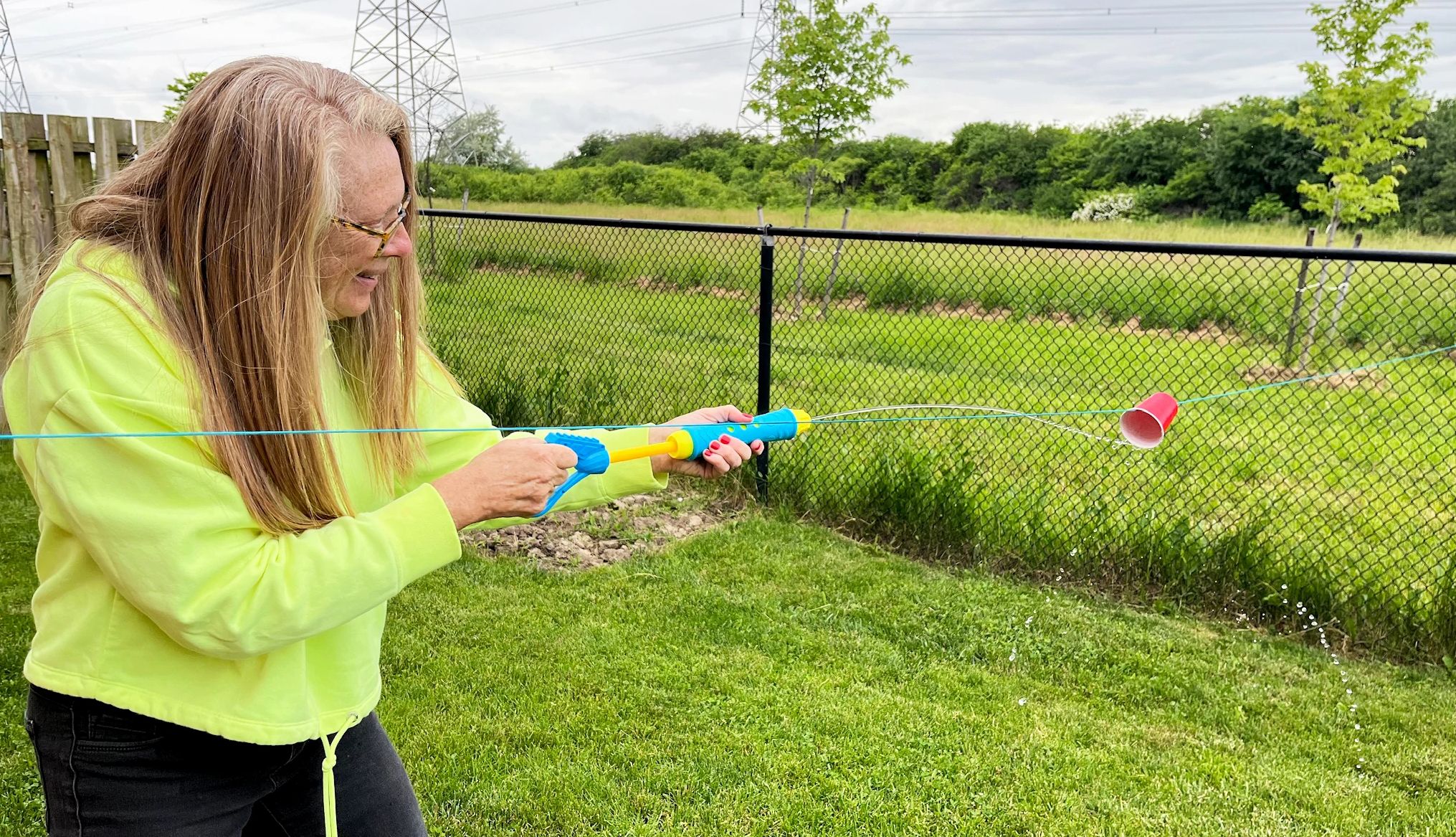 Fourth of July Plans with Grandkids water cup cannon race