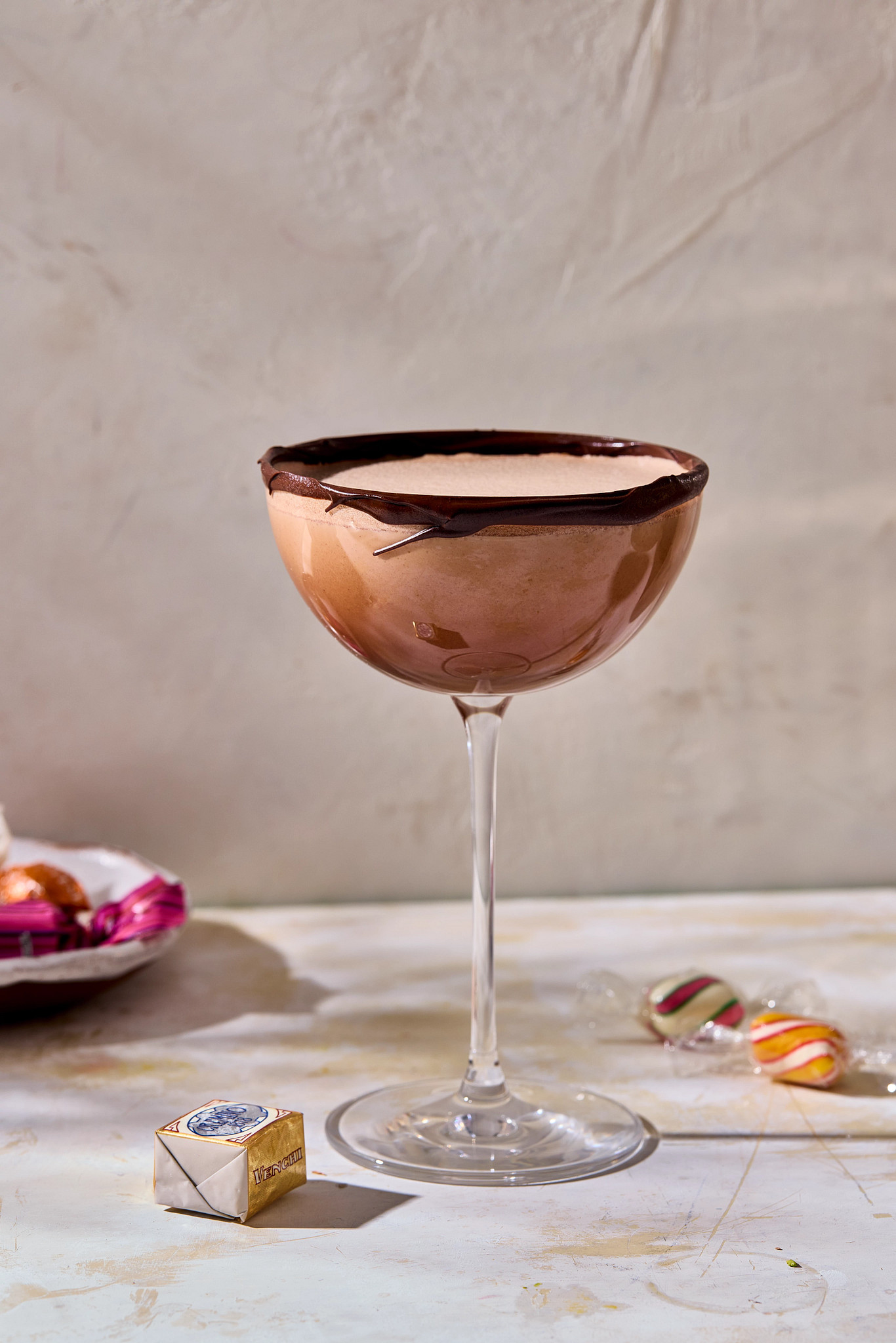 Easy Chocolate mocktail is shown in a photo