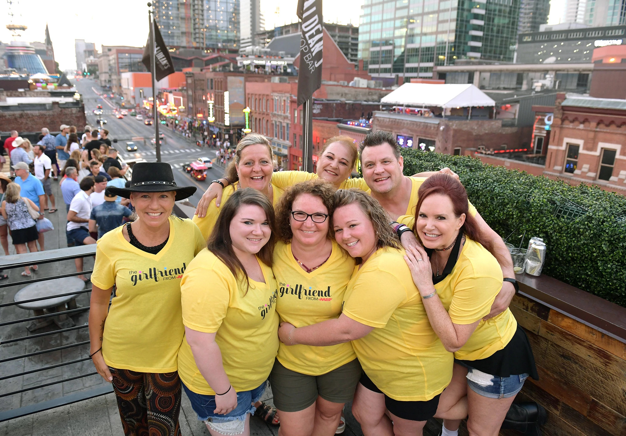 Friends from the vegas shooting have a girls night out wearing The Girlfriend tshirts