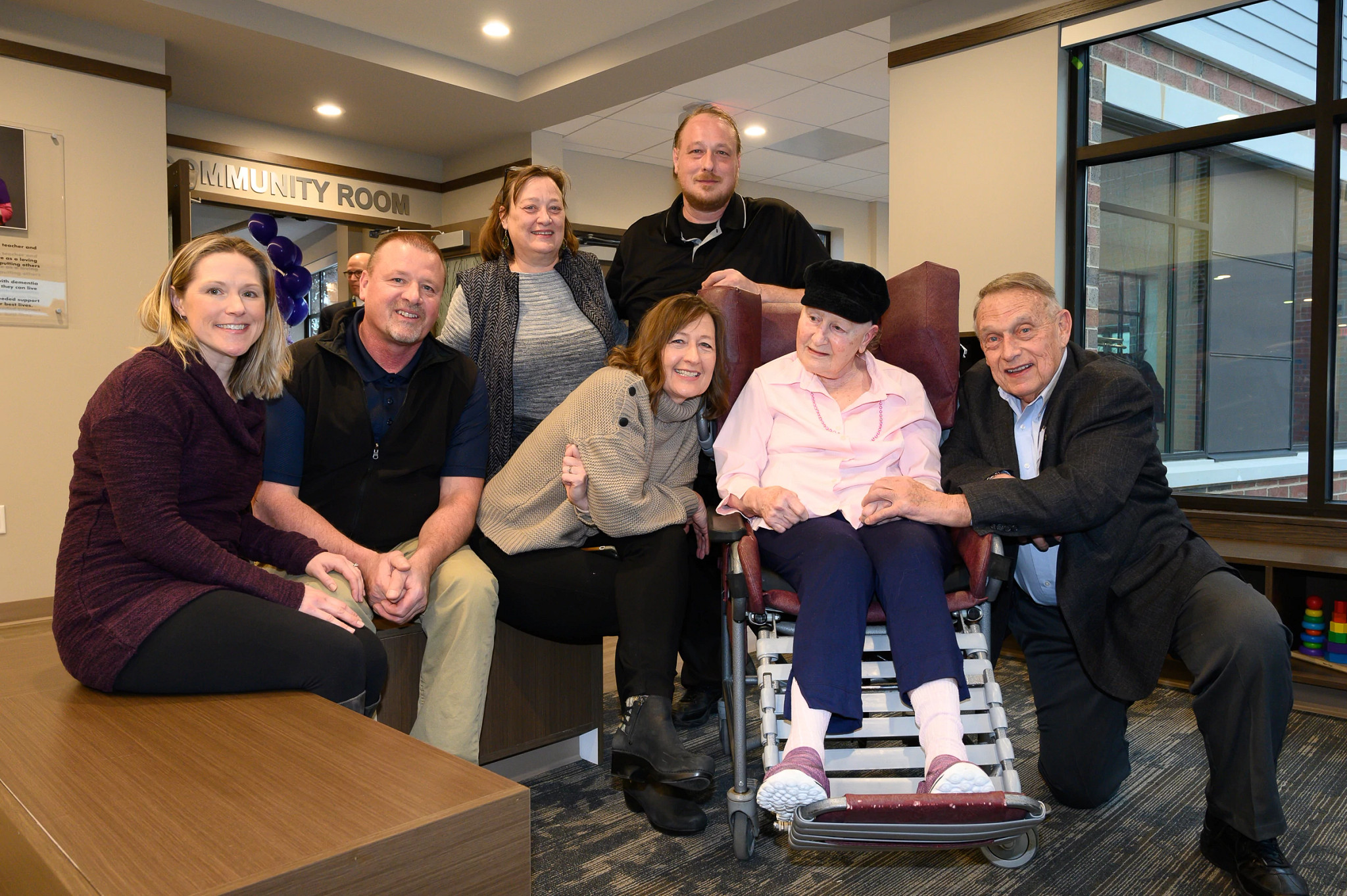 family posing for a picture
