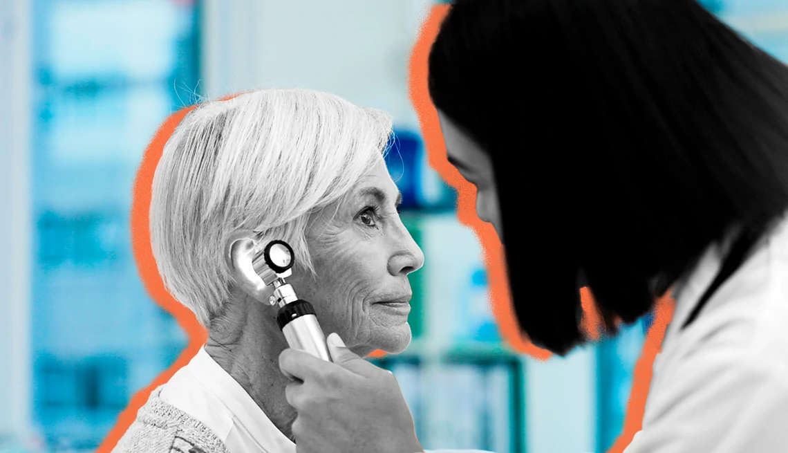 Ear Health Issues woman getting ear checked by doctor