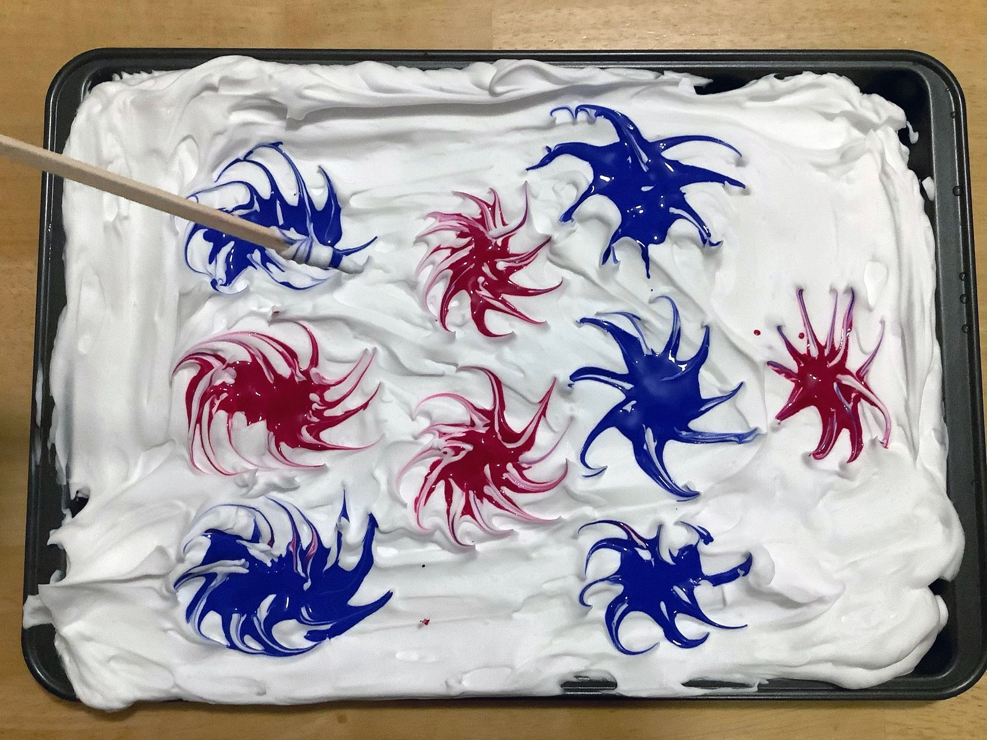 Fourth of July Plans with Grandkids shaving cream fireworks