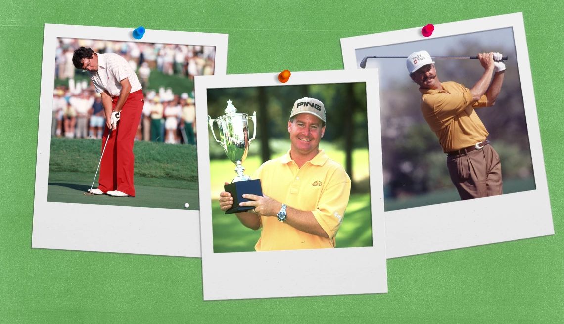 Golf tips Golfers Hale Irwin, Bob May and Gary McCord