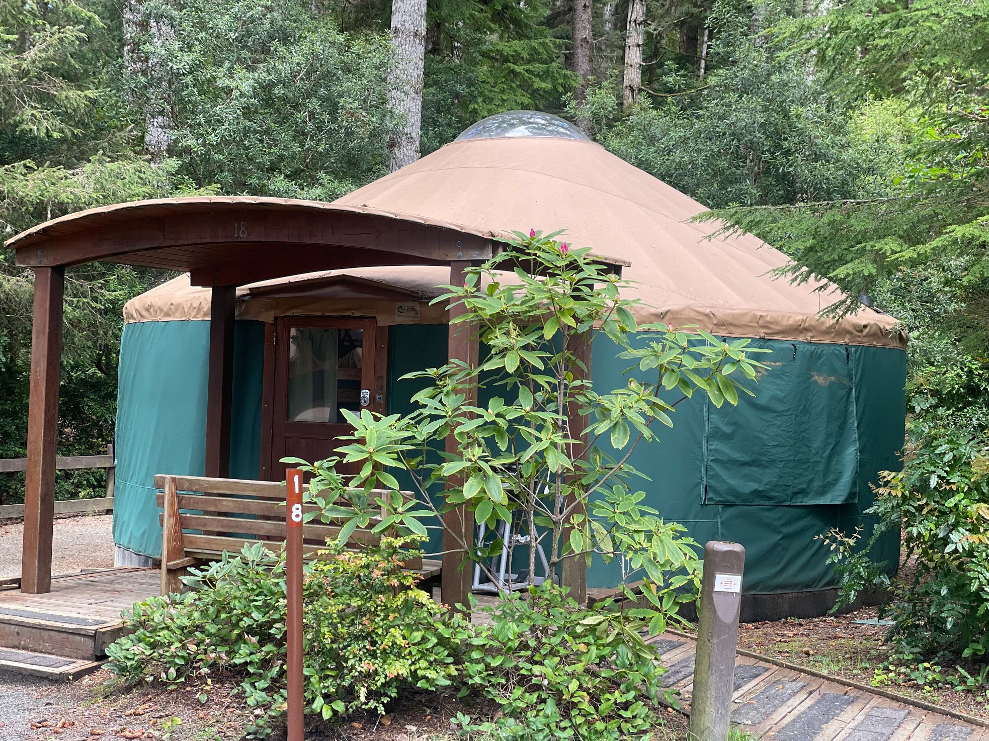 deluxe yurts at the Umpqua Lighthouse State Park