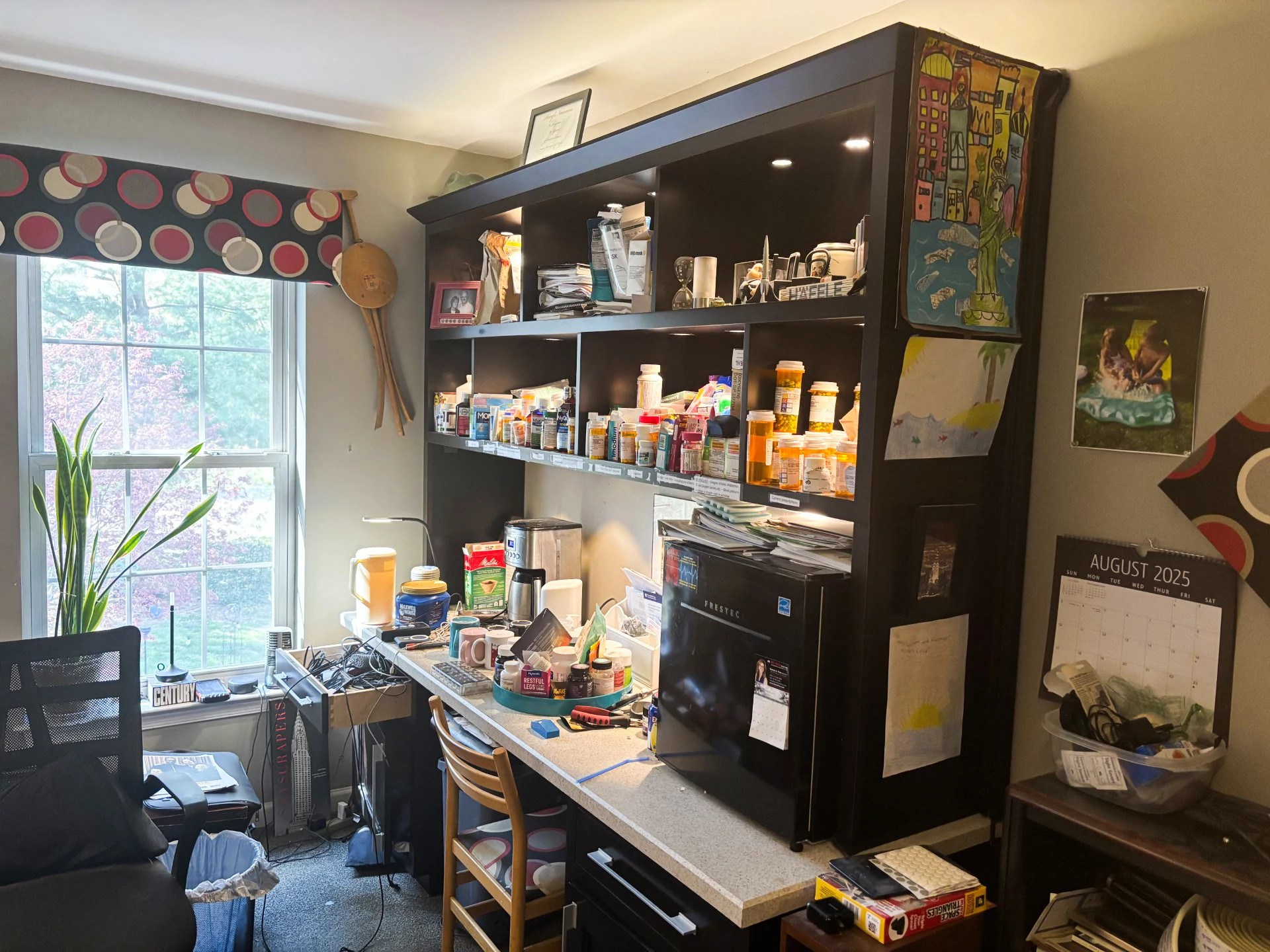 a person organizing medication