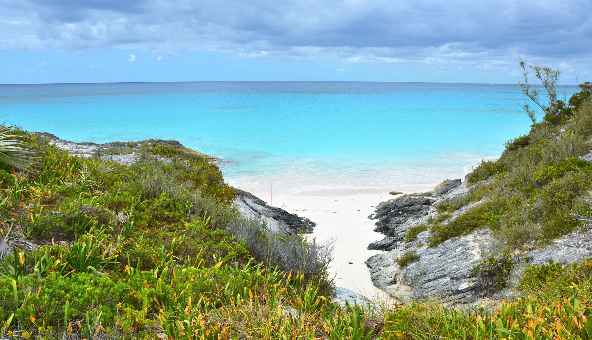 Quiet Caribbean Beaches a rocky pathway leading to a beach