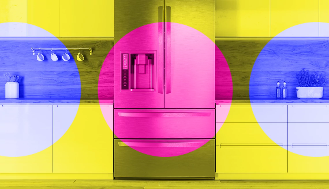 Food Storage Tips kitchen image with colorful circles