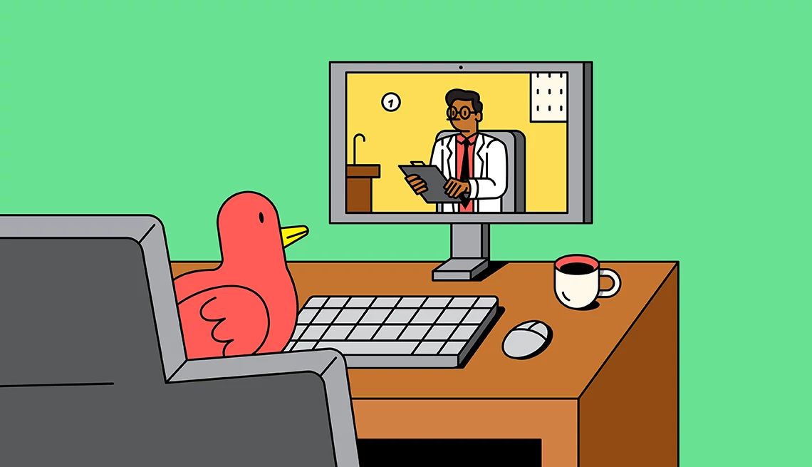 How to Save on Pet Costs a bird participating in a telehealth appointment with a veterinarian