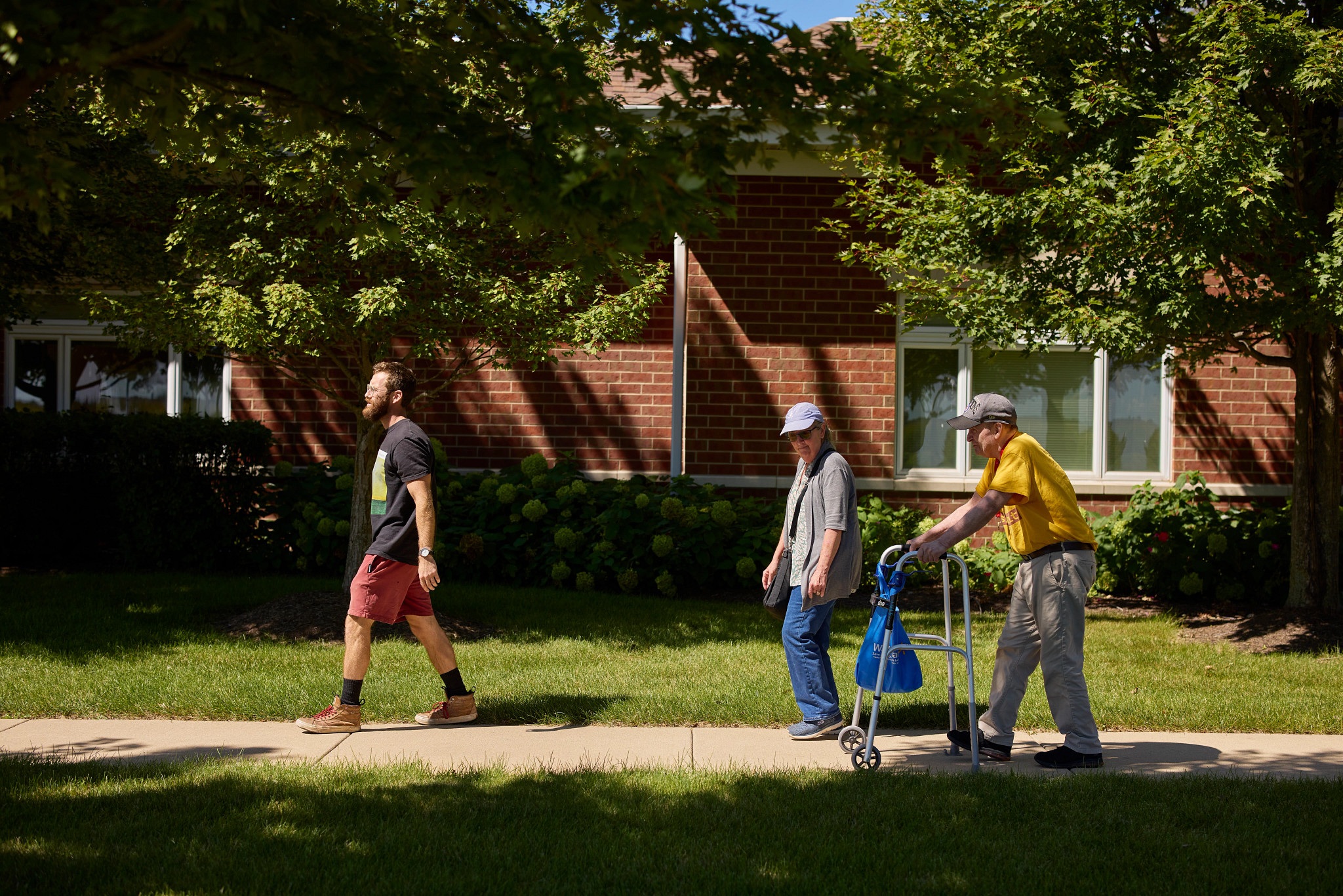 a family prepares for fishing