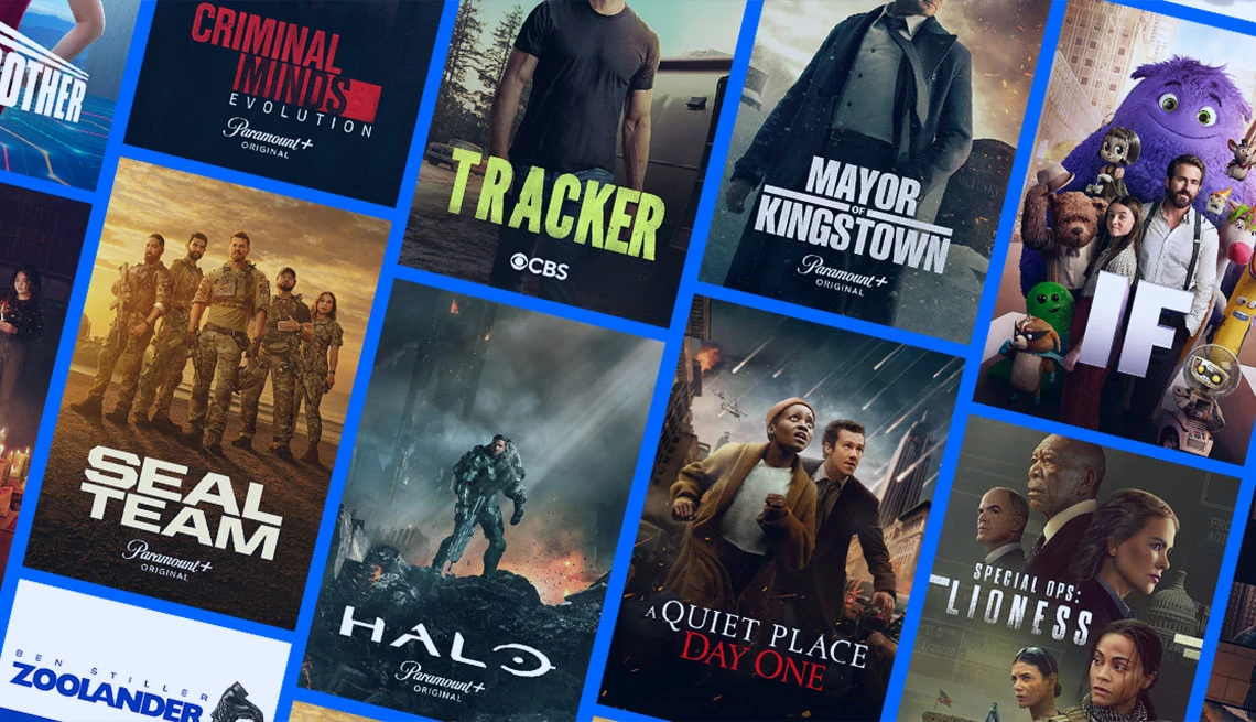 multiple tv show and movie posters in rows and columns