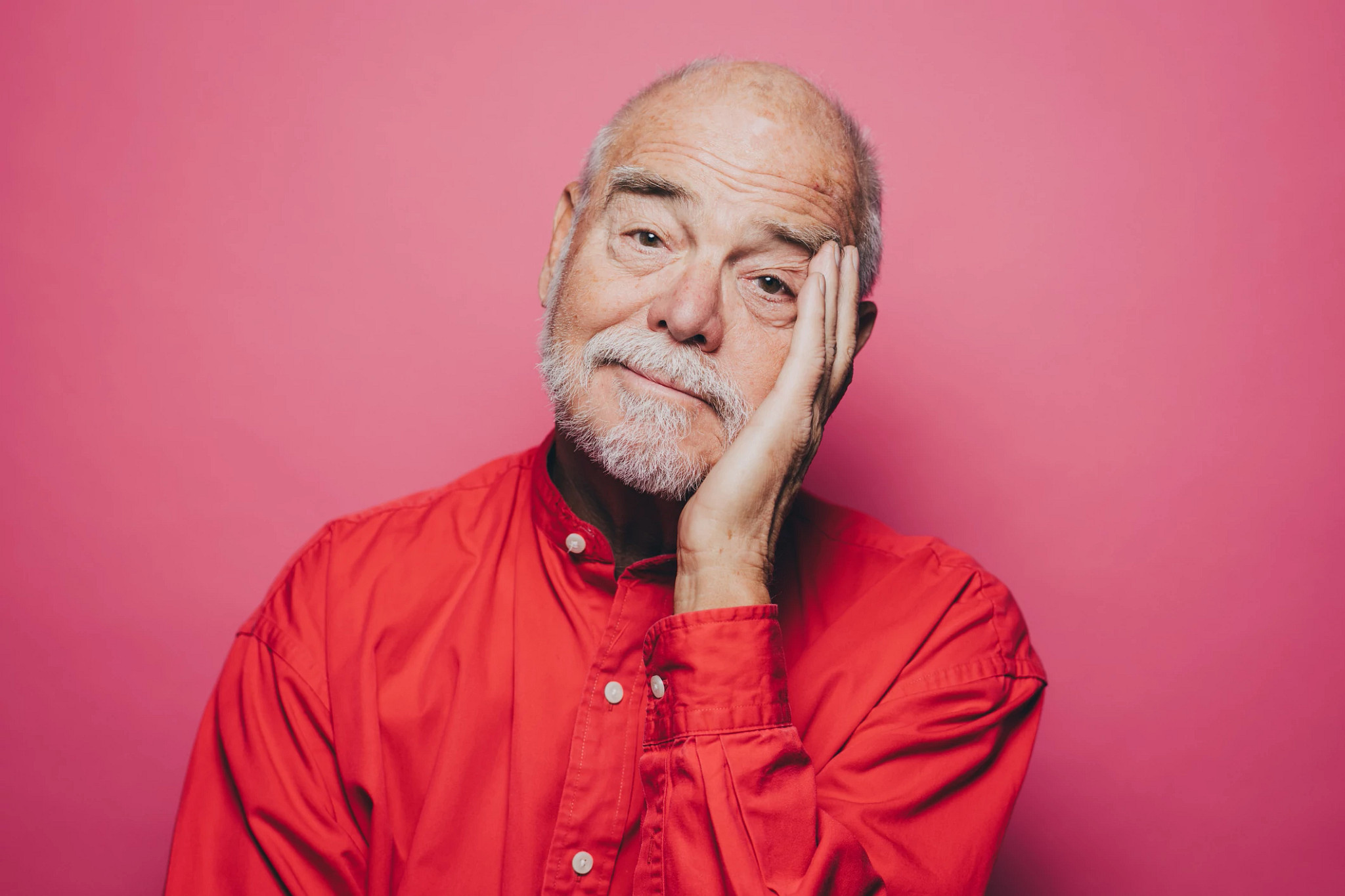 Man with his head in his hand