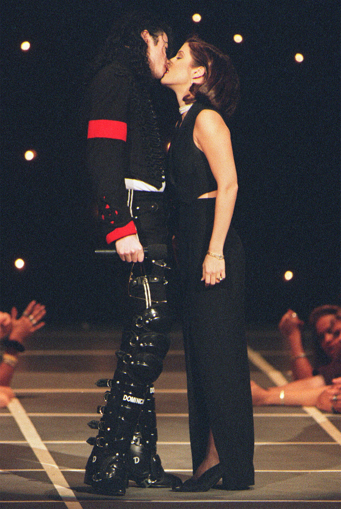 Lisa Marie and husband Michael Jackson in 2004 at the MTV Video Music Awards in New York City