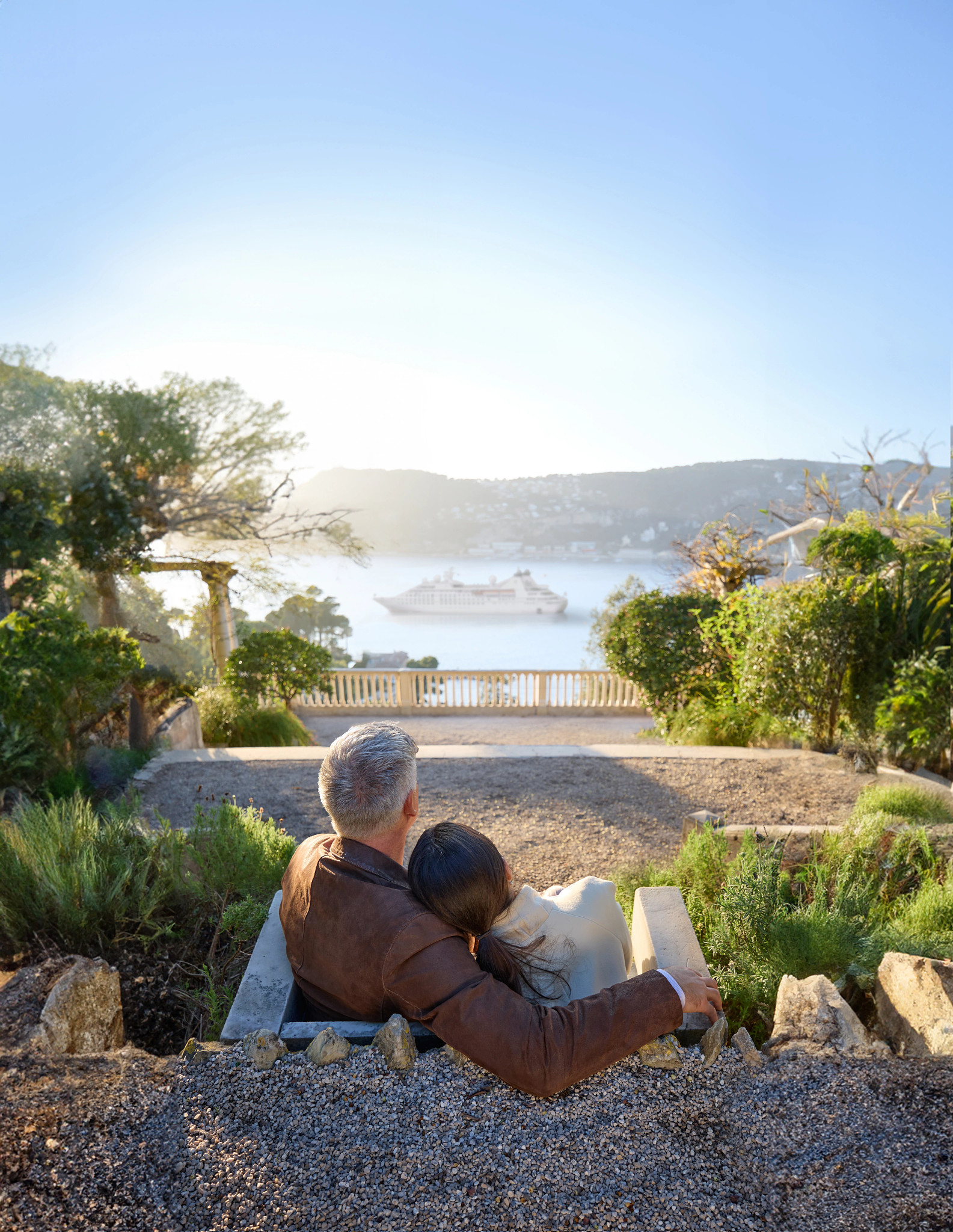 two people on a cruise in France
