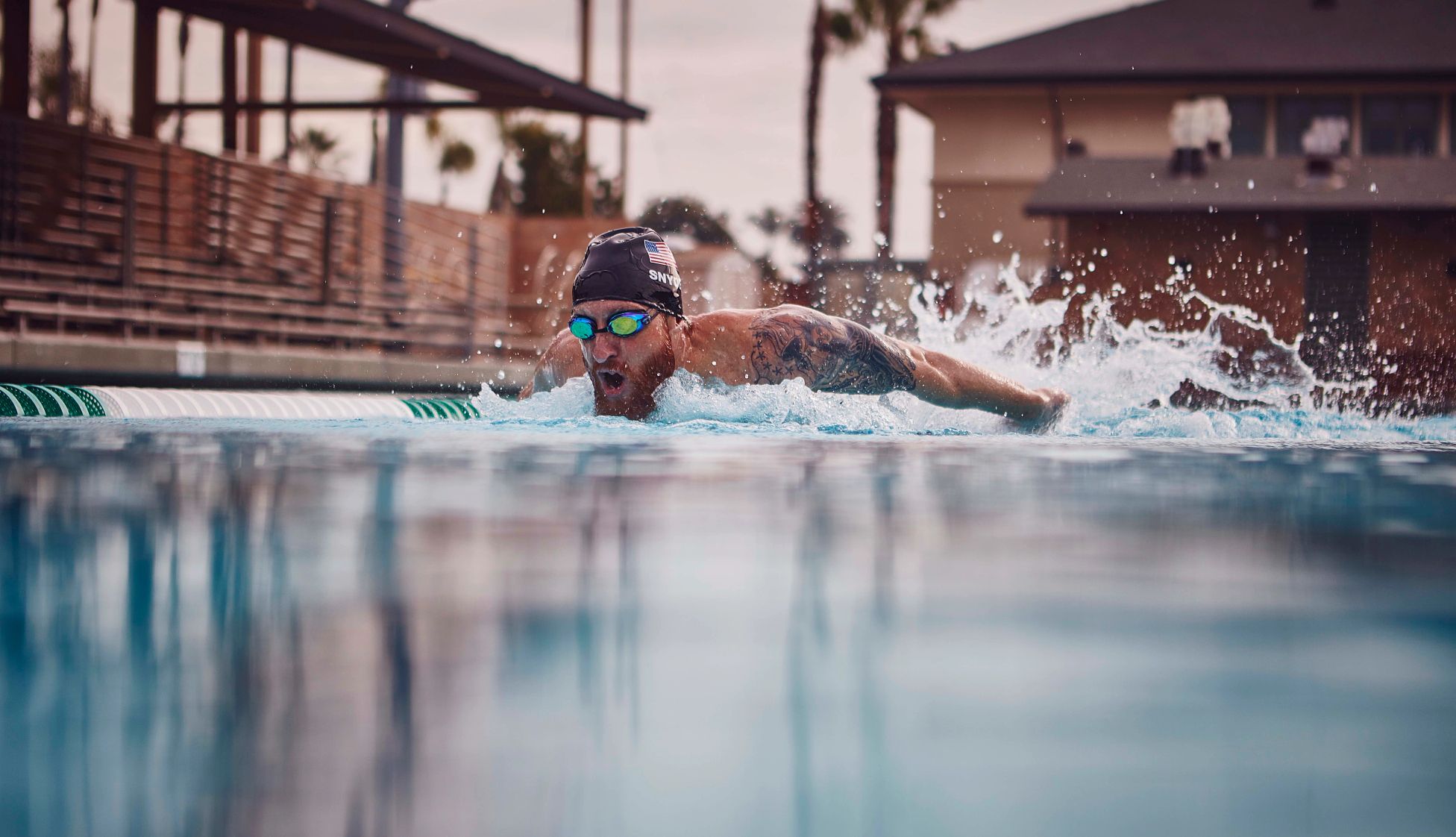 Brad Snyder brad snyder swims in a pool
