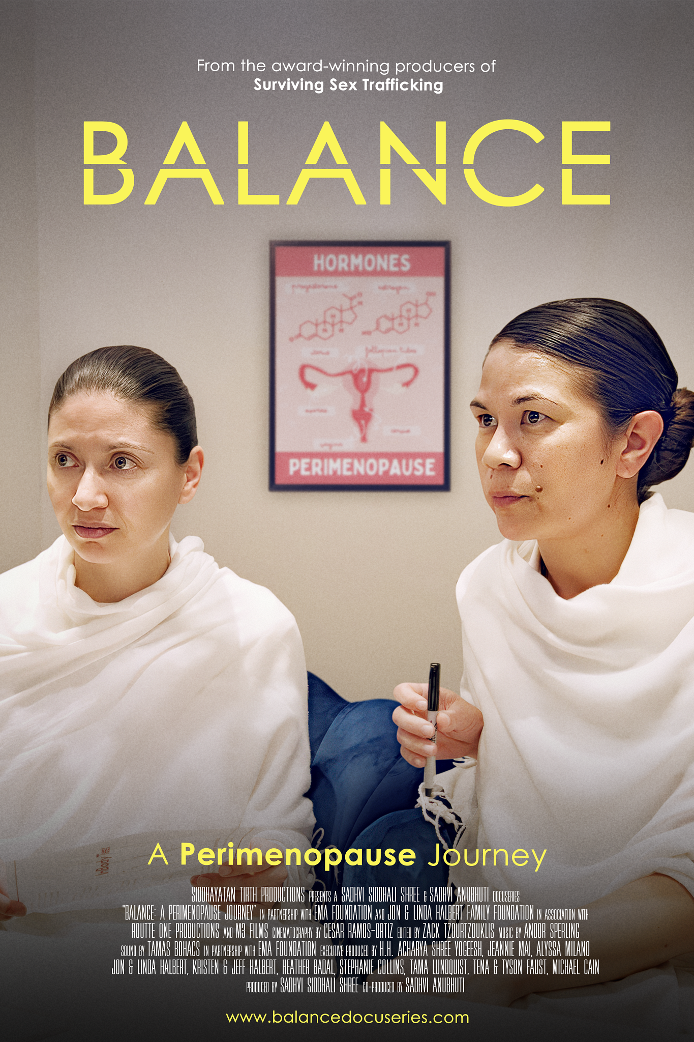 a promotional poster for the documentary series balance