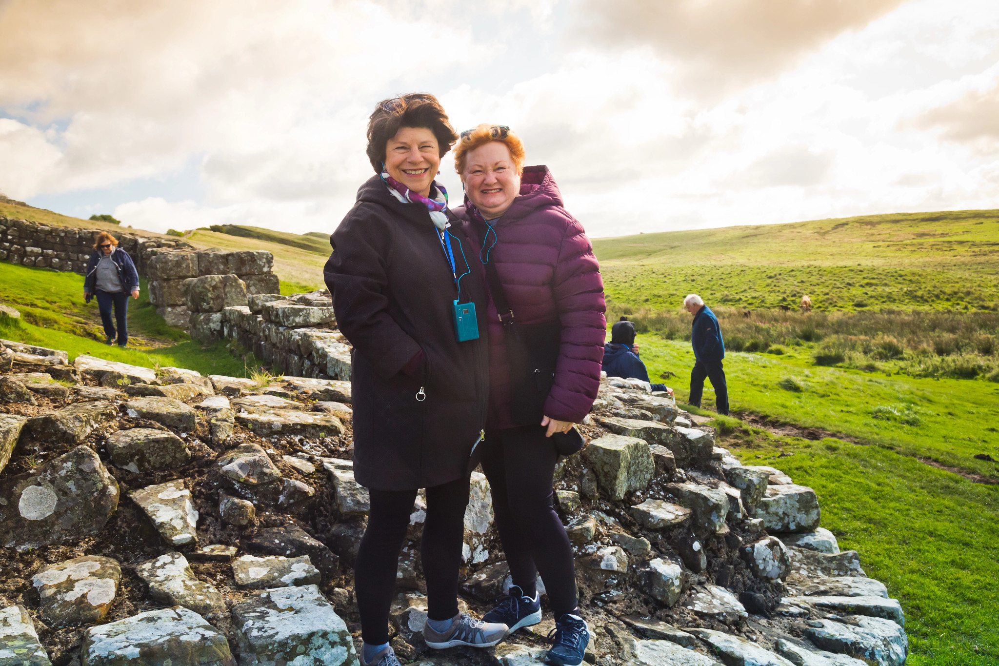 two people taking a picture on a trip to europe