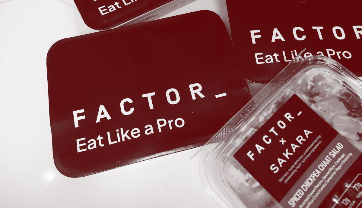 Factor meals on a table