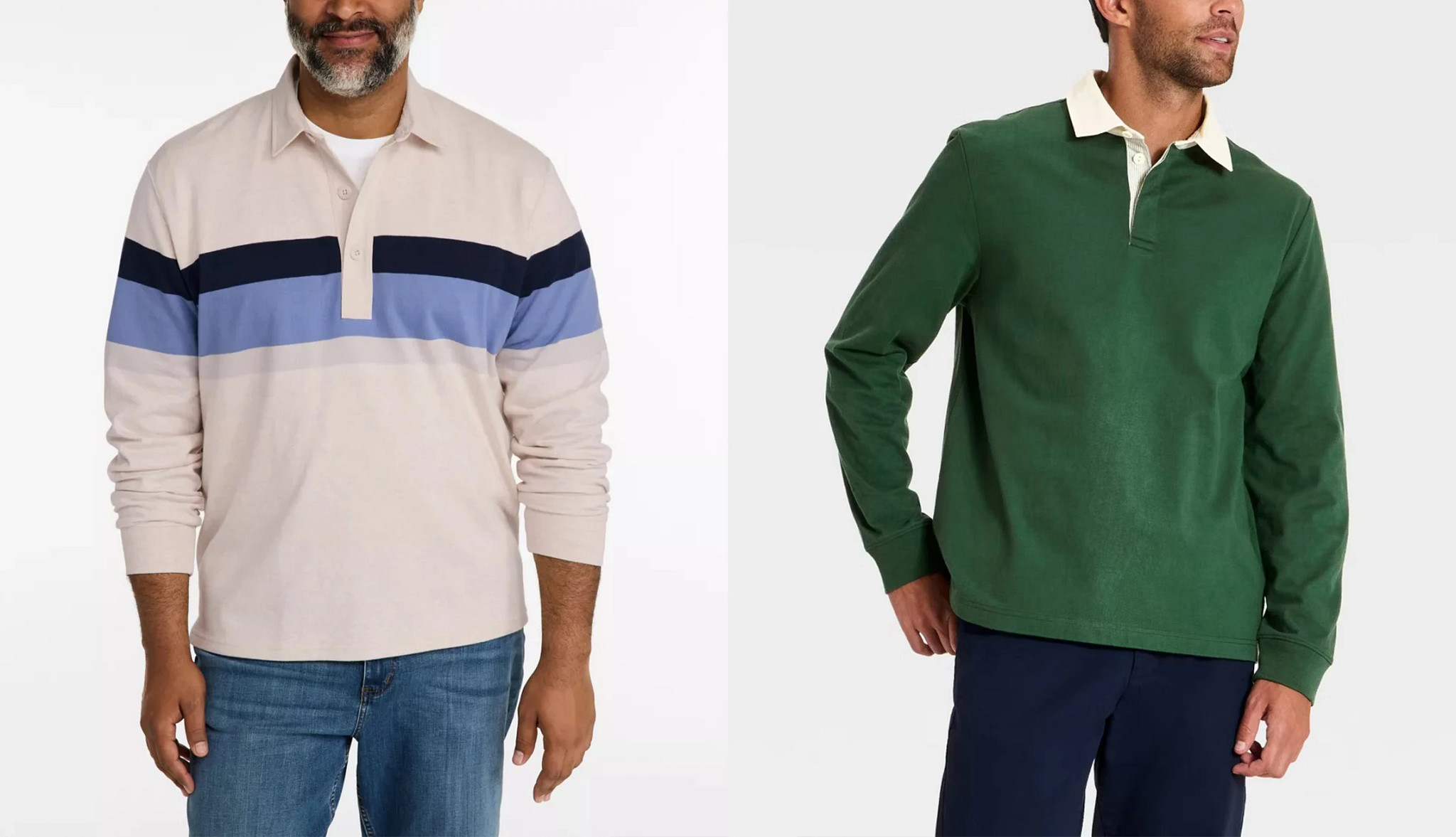 different styles and colors of rugby shirts for men