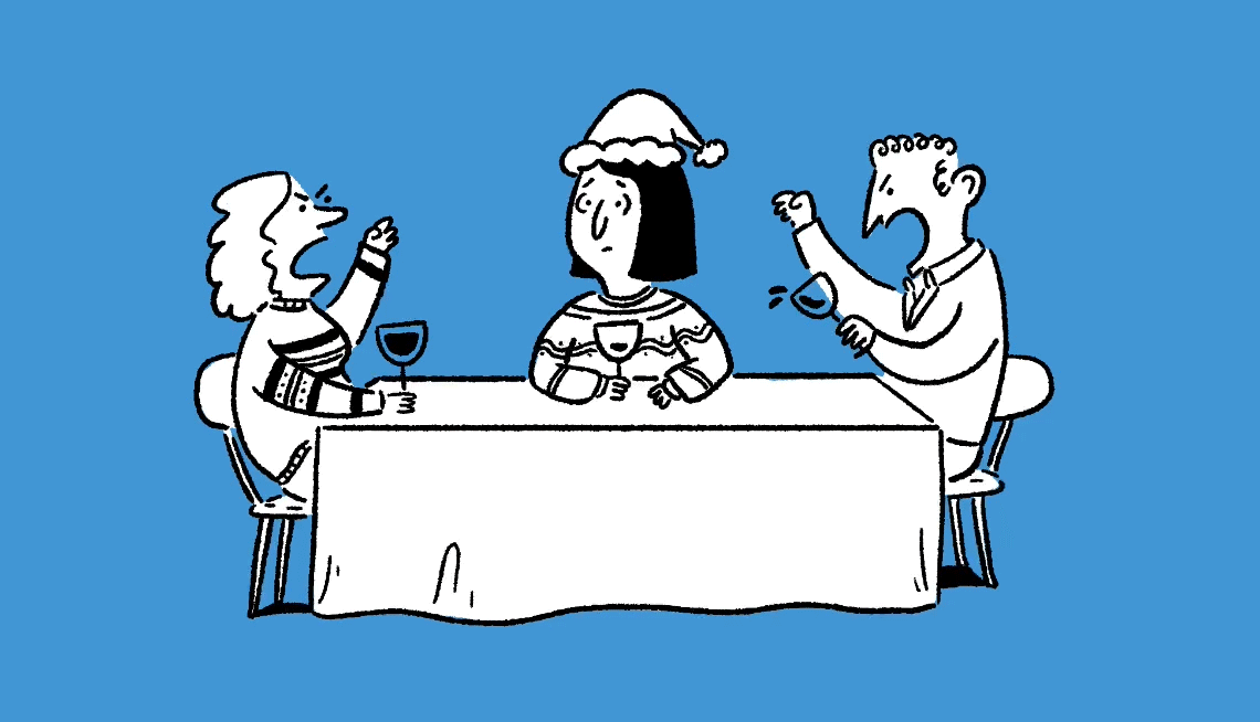 Managing Blood Pressure animated gif of a holiday meal