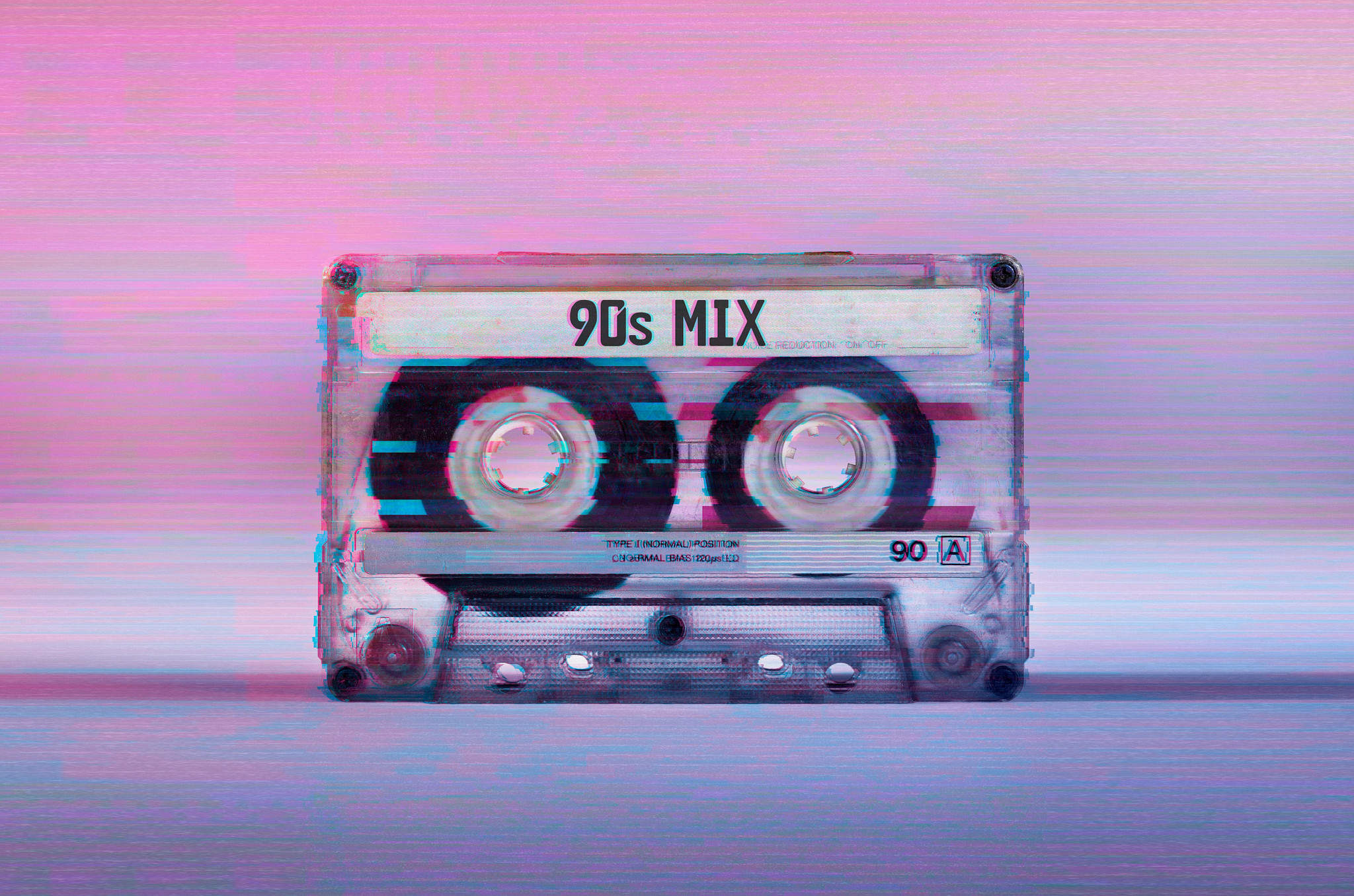 a graphic illustration shows a 90s mixtape 