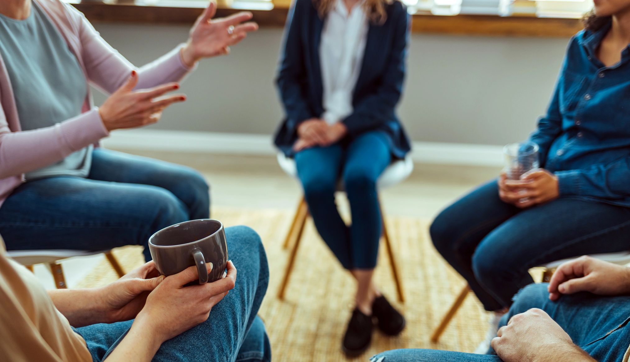 Your support system may be broader than you realize Unrecognizable women gesturing during group therapy