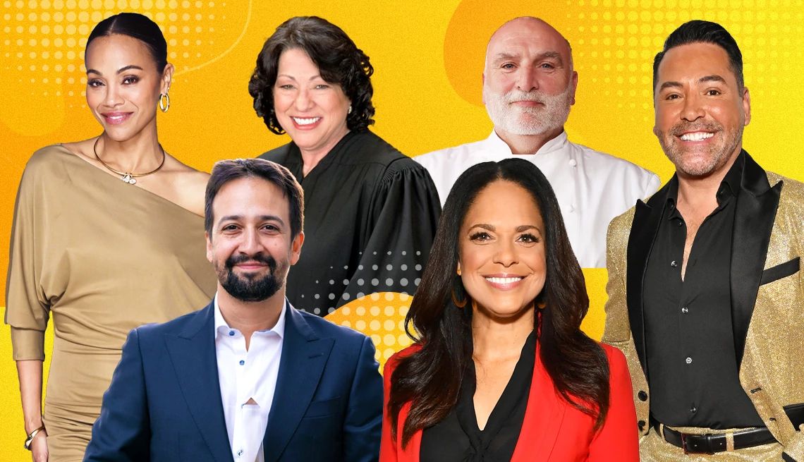 Influential Latinos Influential Latinos that include Zoë Saldaña, Sonia Sotomayor, José Andrés, Oscar De La Hoya, Lin-Manuel Miranda and Soledad O’Brien