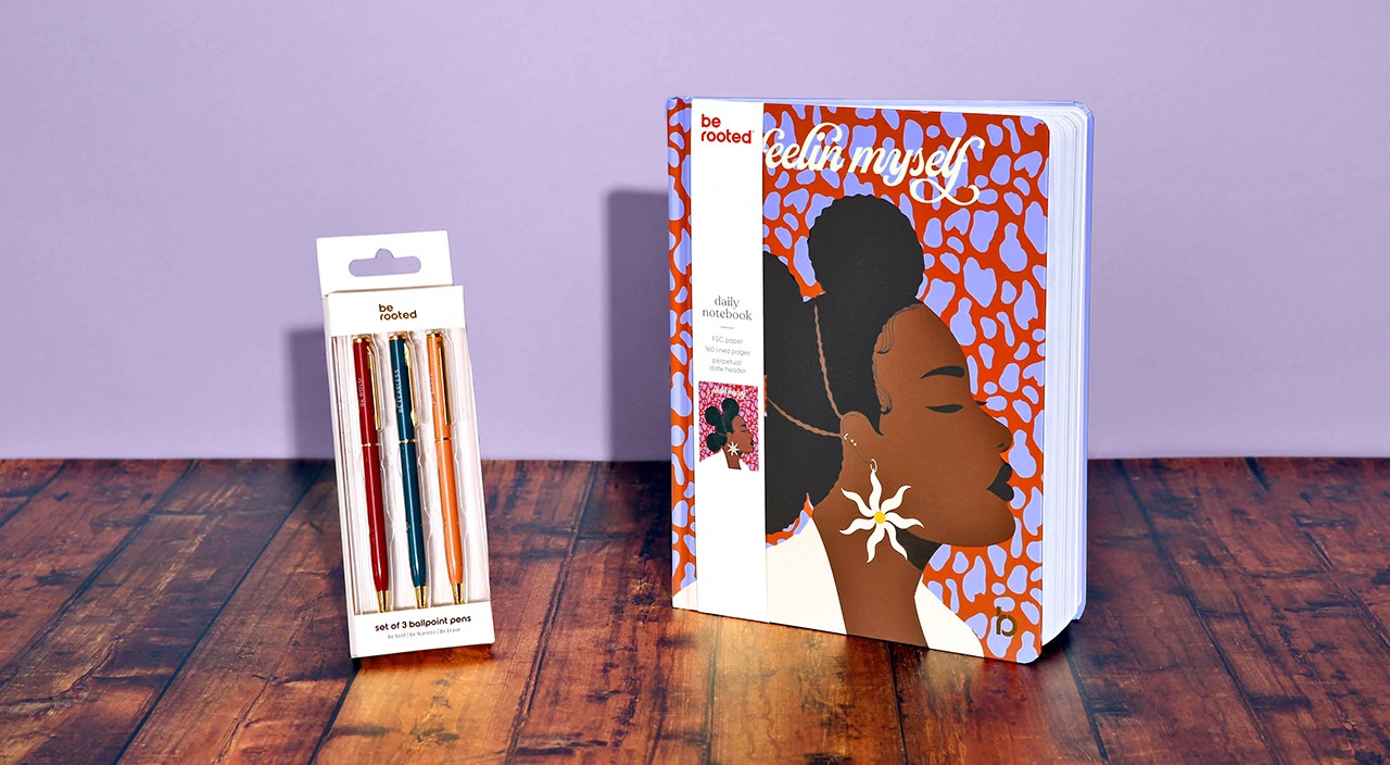 A stylish pencil and pen set arranged neatly on a desk, featured in Sisters From AARP sweepstakes campaign.