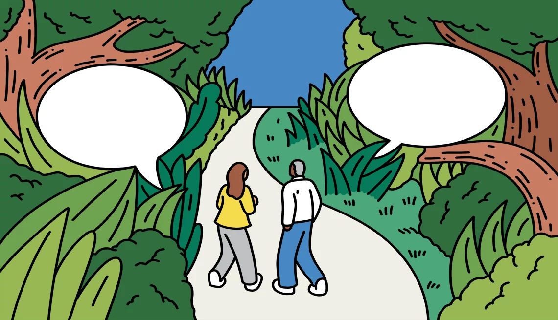 Ways to Make a Good Apology two people walking on a trail