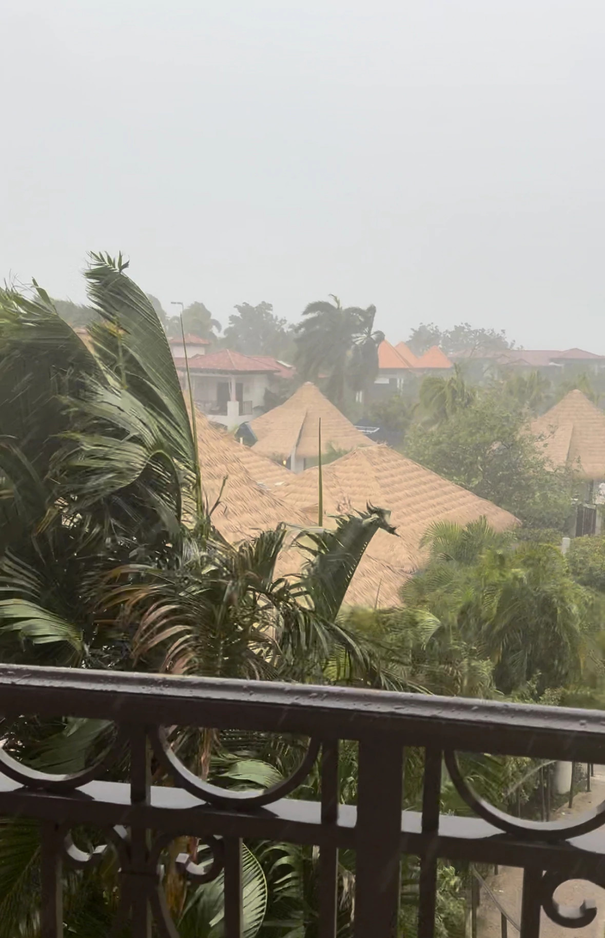 a photo of rainy weather during hurricane Beryl