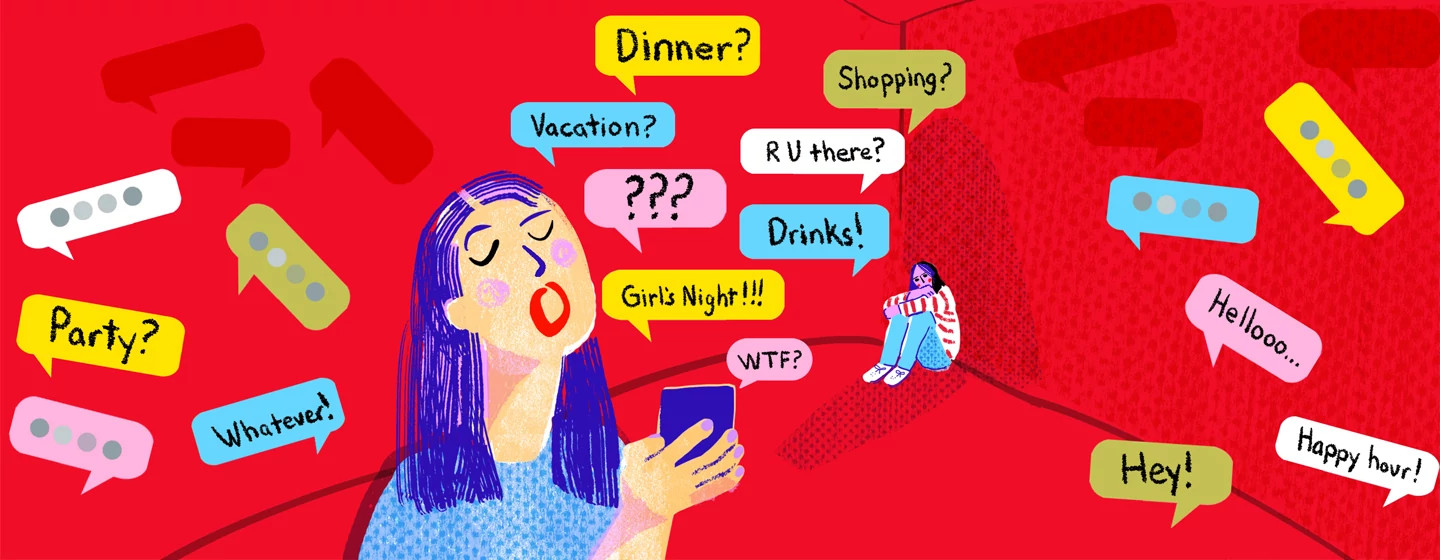illustration_of_woman_reading_text_messages_reaching_out_to_friend_by_Andrea DAquino_1440x560.jpg