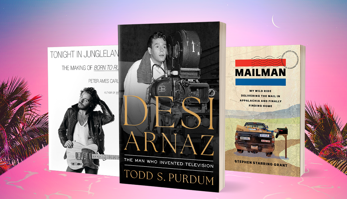 the covers of 'tonight in jungleland,' 'desi arnaz: the man who invented television' and 'mailman'