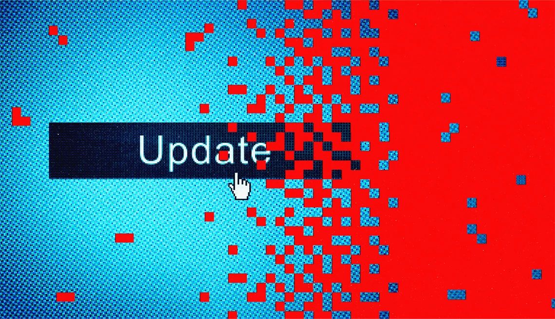 Windows 10 Updates End Soon. Is My Computer at Risk? the word update is shown on a computer screen with red coming over top of it