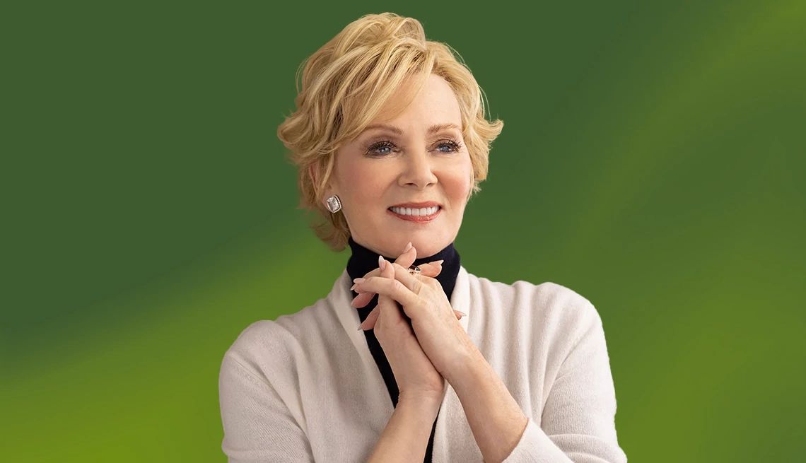 Jean Smart against green ombre background