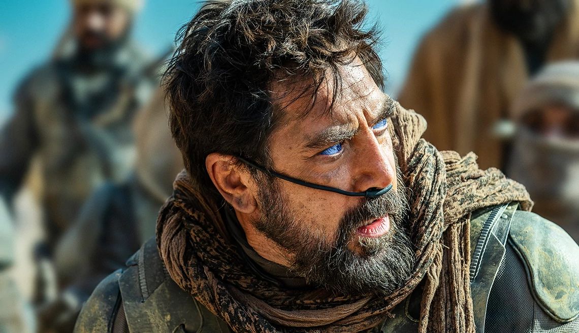 Javier Bardem as Stilgar in a scene from "Dune: Part Two." Javier Bardem as Stilgar in a scene from "Dune: Part Two."
