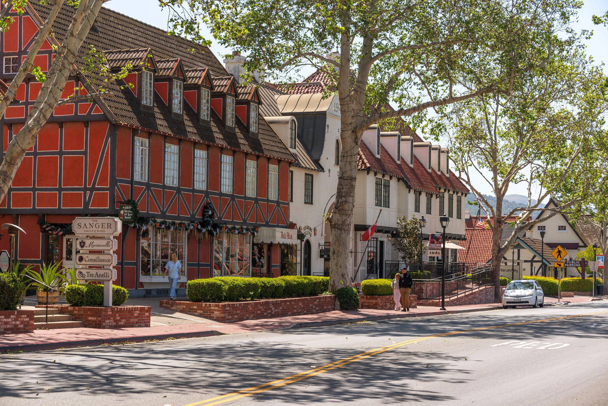 An April day in the city of Solvang, California
