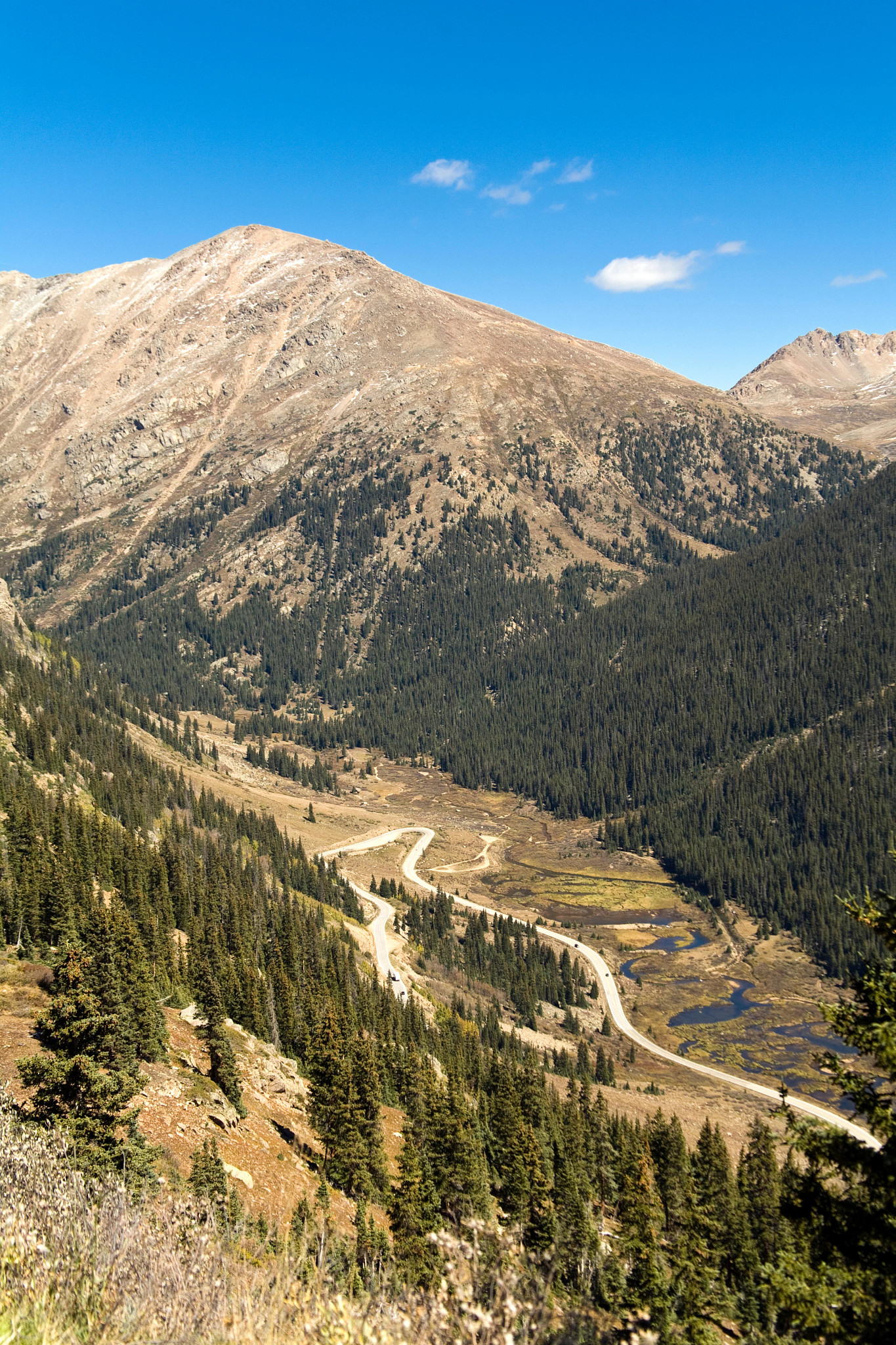 an aerial view of The Top of the Rockies National Scenic Byway 