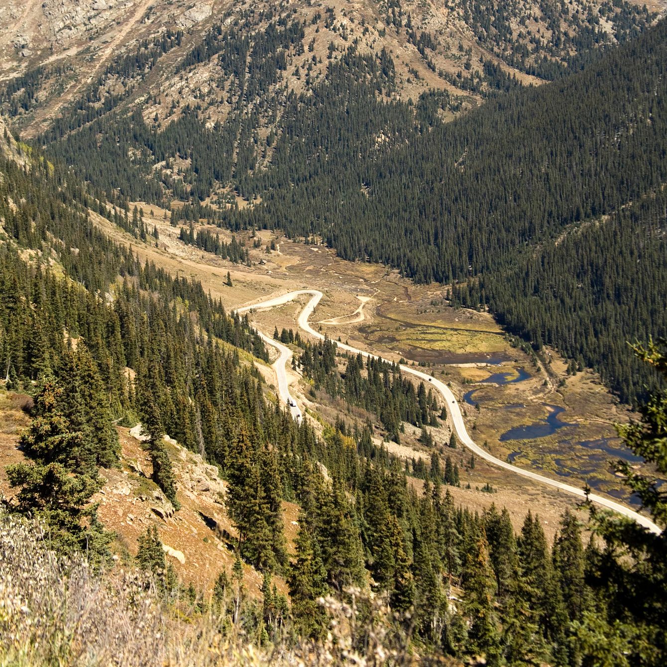an aerial view of The Top of the Rockies National Scenic Byway 