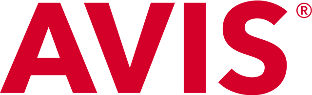 avis logo, word avis red letters