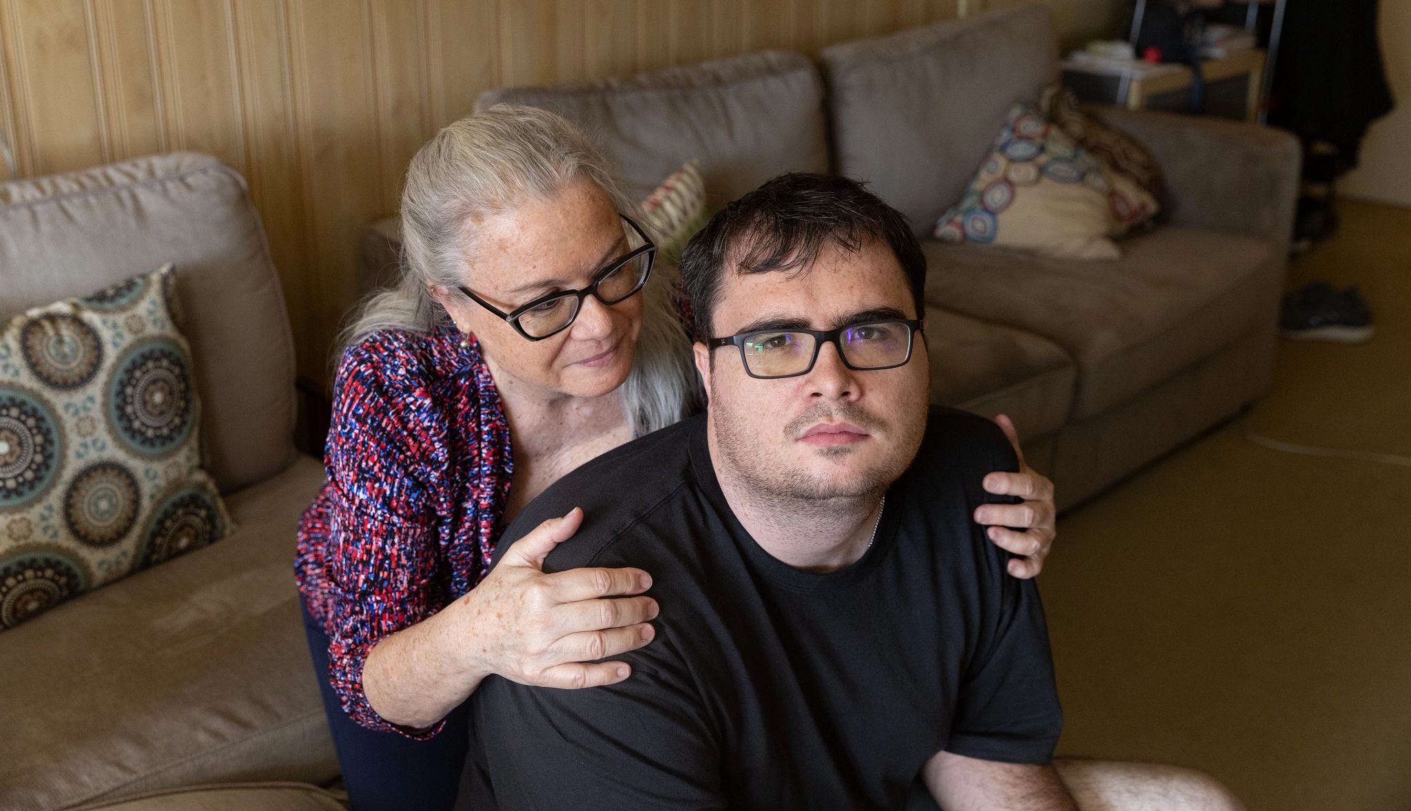 Financial Planning for Adults with Disabilities leslie jarowey and her son max inside their home