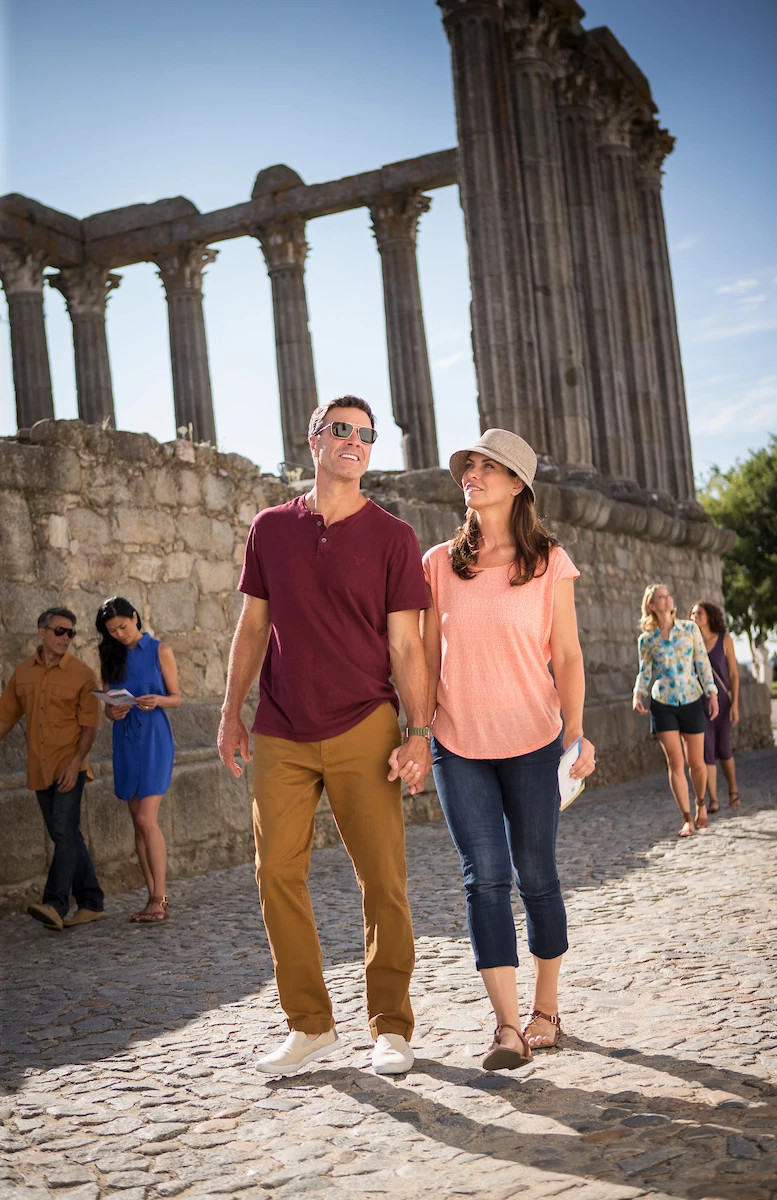 people visit roman ruins