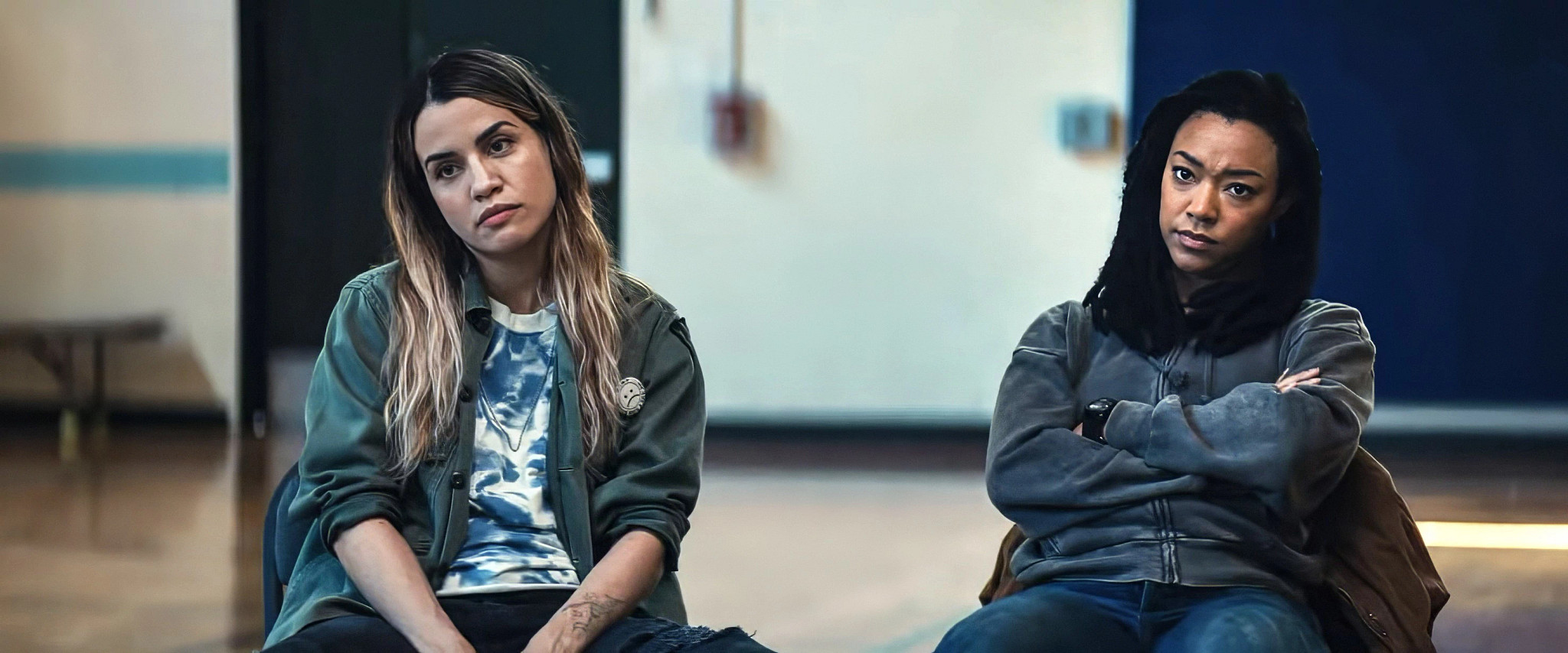 Natalie Morales and Sonequa Martin-Green in 'My Dead Friend Zoe'